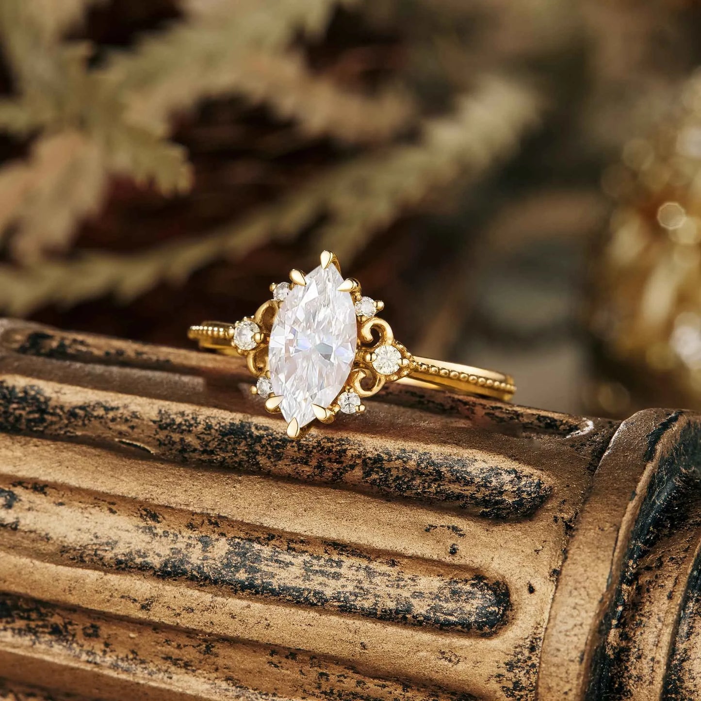 Marquise Moissanite Ring