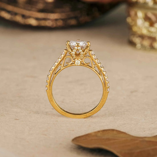 Moissanite Peekaboo Ring