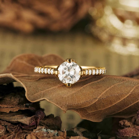 Moissanite Peekaboo Ring