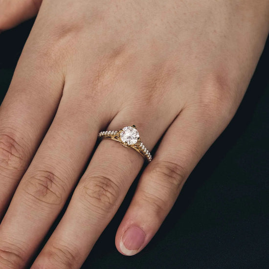 Moissanite Peekaboo Ring