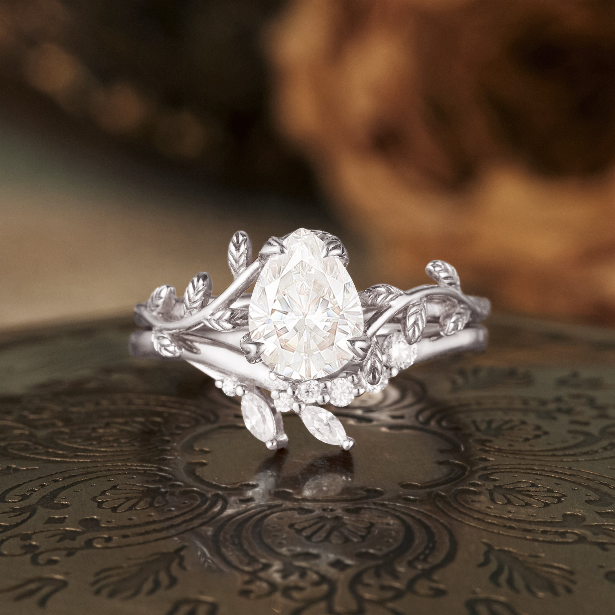 Promise Moissanite Engagement Ring Set 2pcs - GemsMagic